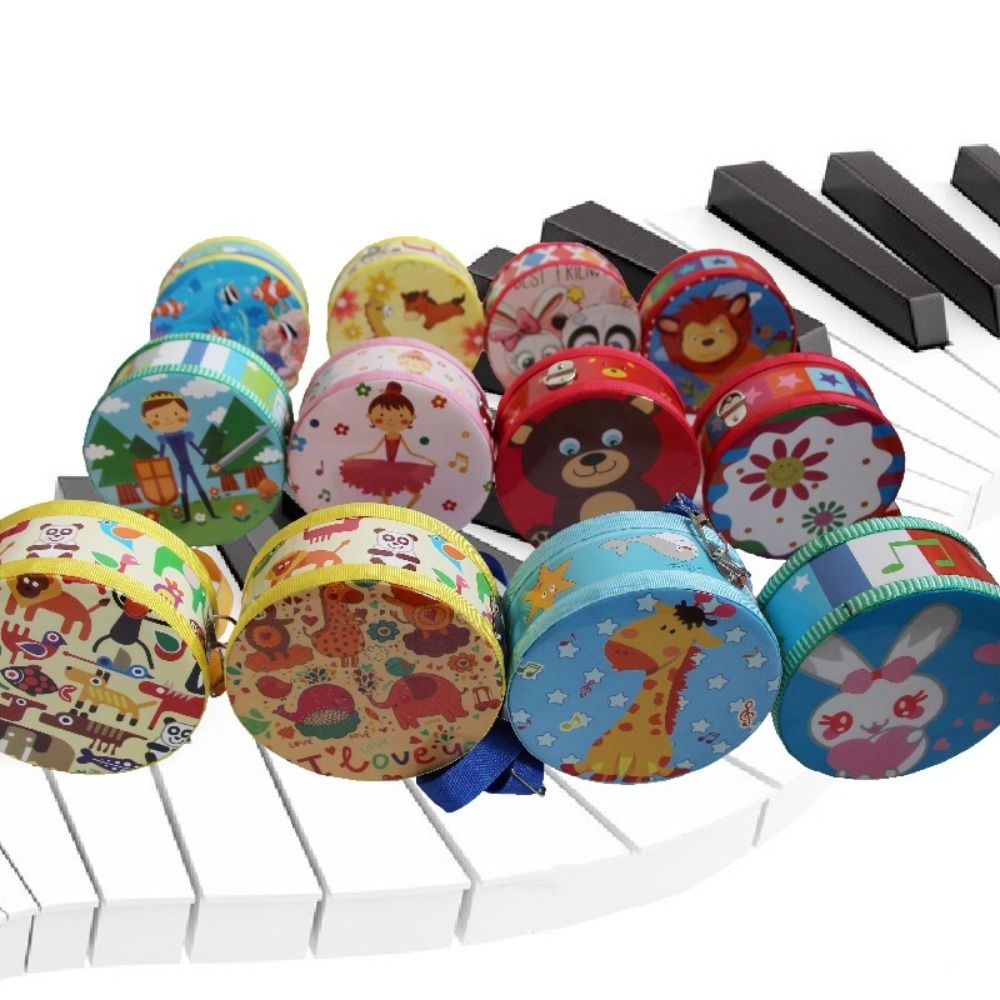 Musical Instrument Kids - Деревянный детский барабан с двусторонними палочками,