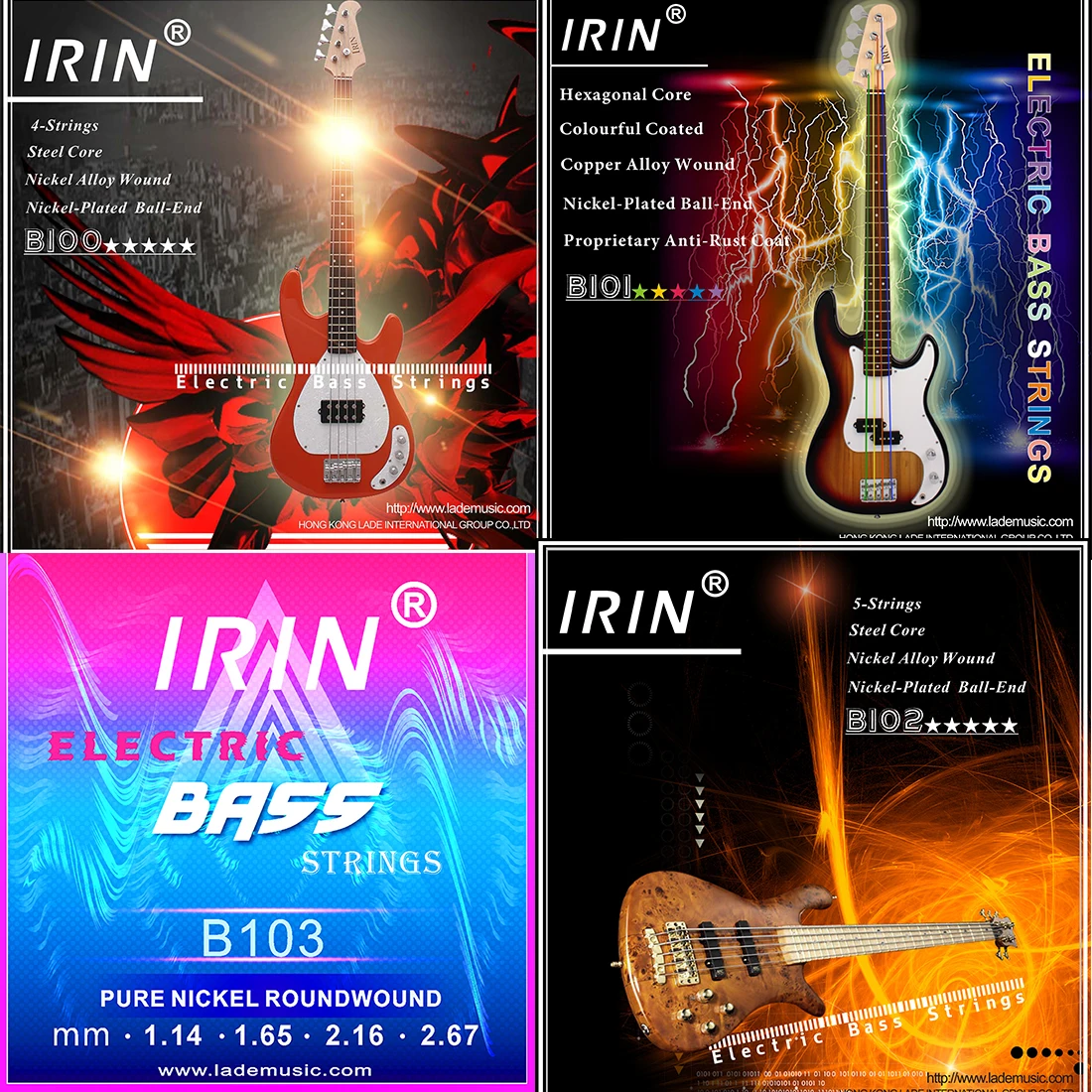 Musical Instrument Strings - IRIN электрические басовые струны, профессиональные струнные