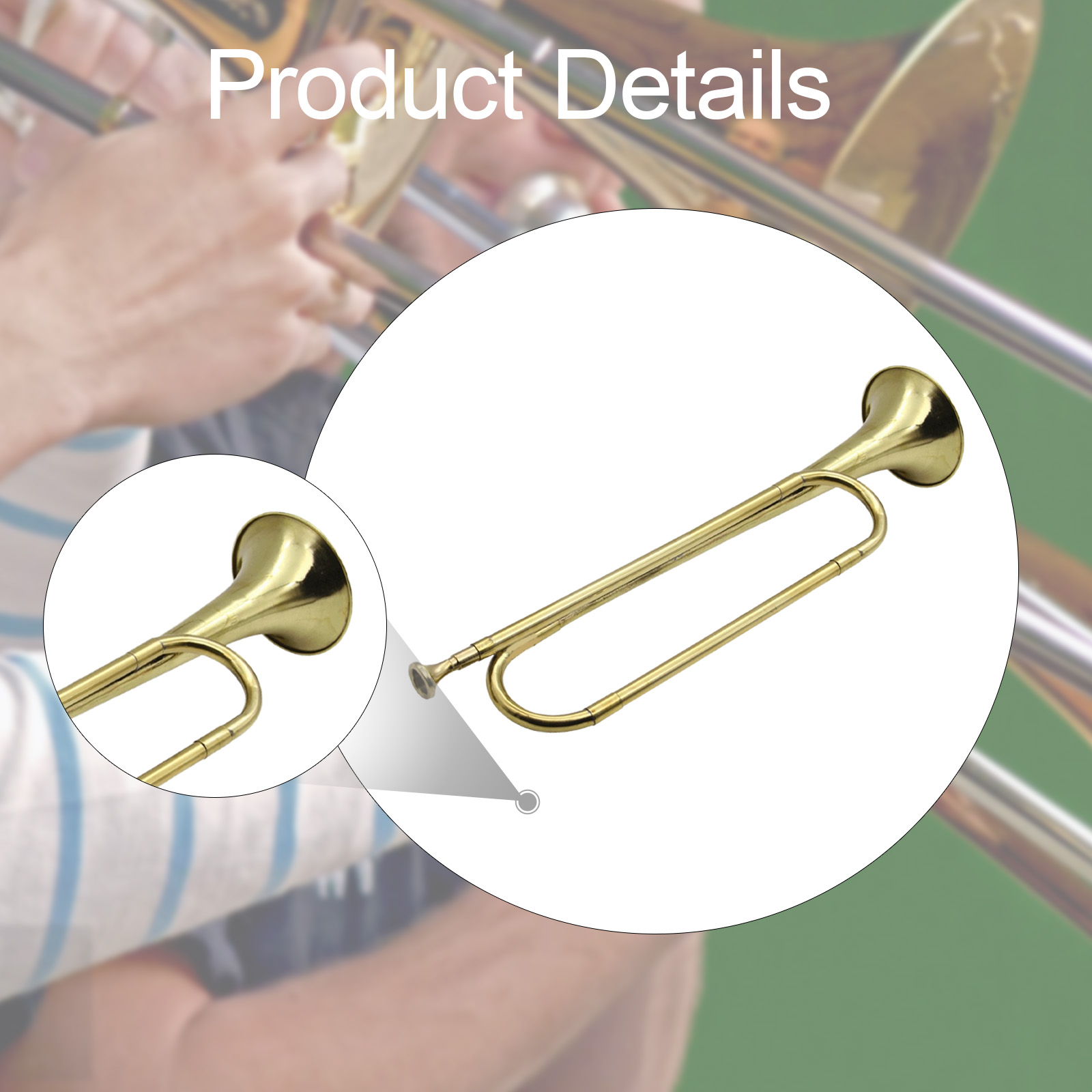 Латунный тромбон, музыкальный  – обзор и цена Musical Instrument Bugle